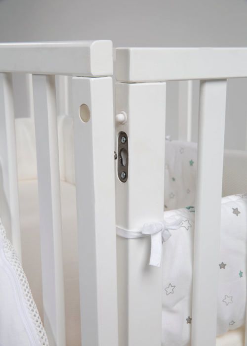 3-in-1-Beistellbett – ROBA – SAFE ASLEEP – Inklusive „Sternenzauber“-Ausstattung – Weiß