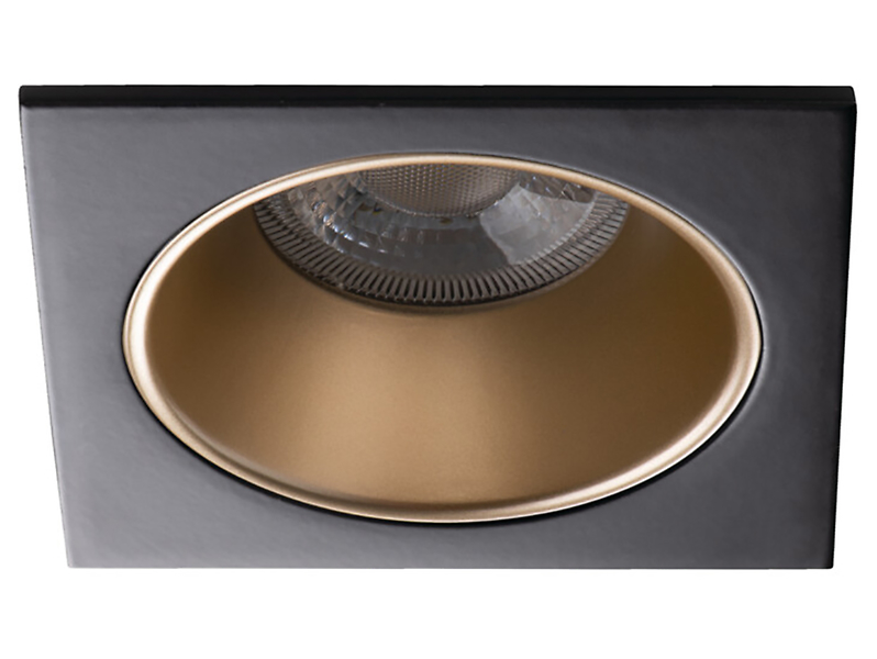 Lampa sufitowa wpuszczana Glozo aluminiowa czarno-złota