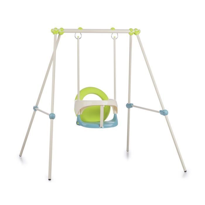 SMOBY Baby Swing Metal Baby Swing - Height 120 cm - Safety Bar