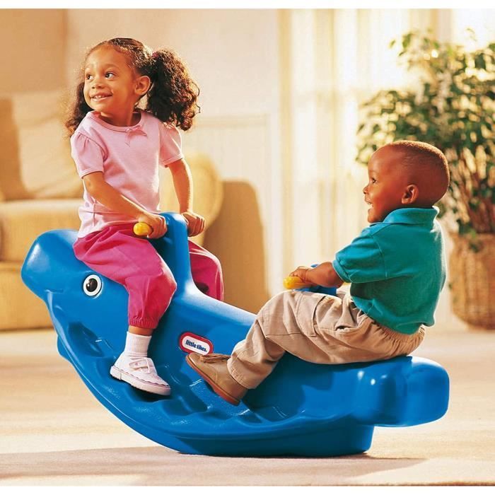 Little Tikes – Blauer Doppelschaukelwal – Geeignet für 1, 2 oder 3 Kinder