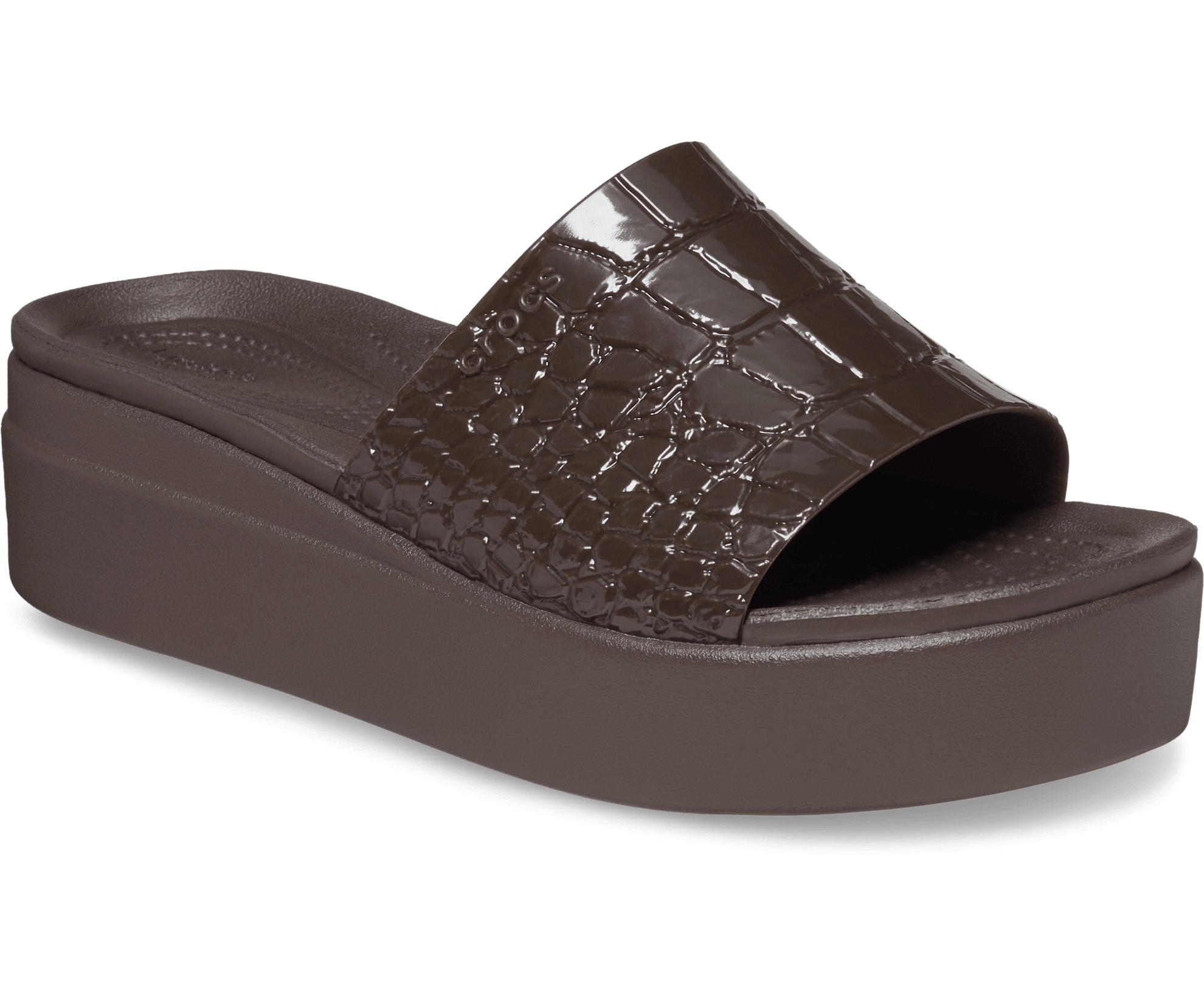 Brooklyn Croco Shine Slide
