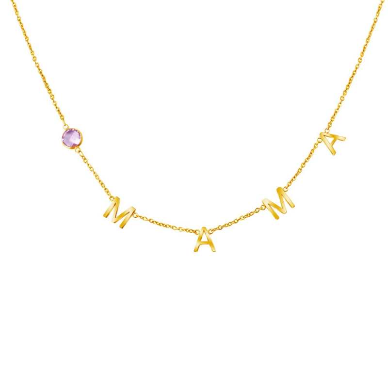 Colliers personnalisés avec initiales de famille, pierres de naissance personnalisées, collier pour maman, cadeau de Nouvel An, bijoux pour femmes