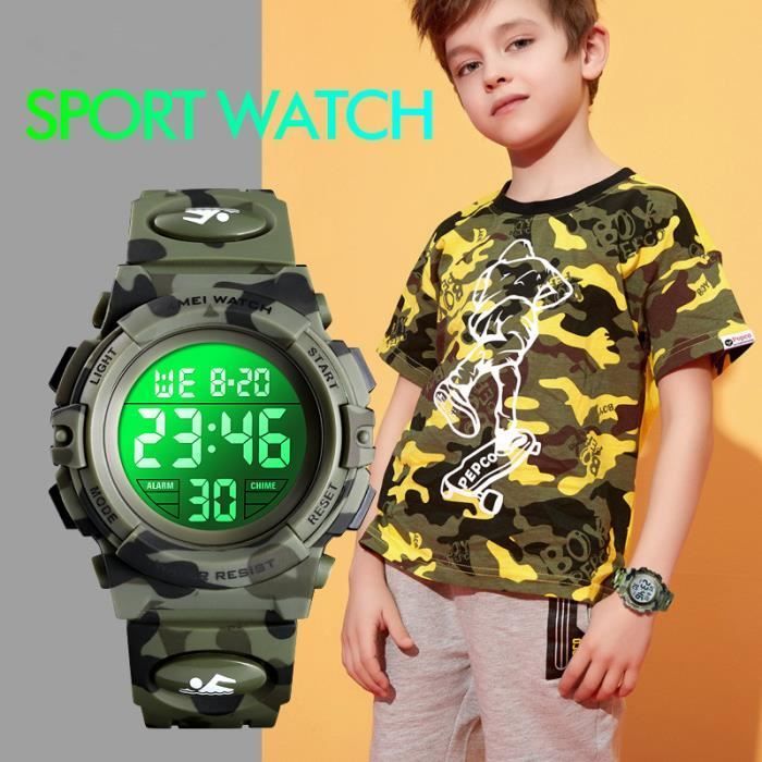 SHARPHY Boys' Sports Watch, Waterproof Digital LED Watch 2021, Bracelet, Gift for Children
