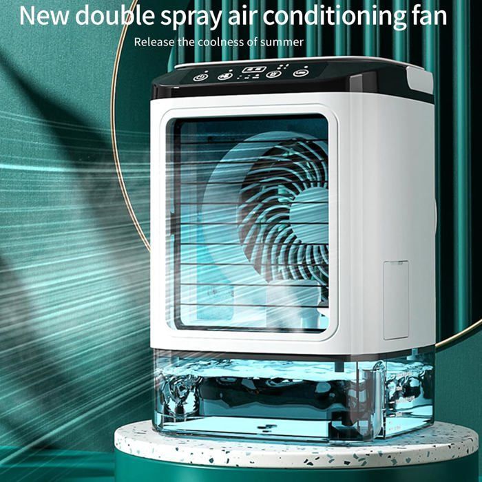 Enfriador de aire portátil - Hermosa cómoda - Mini aire acondicionado 3 en 1 - Humidificador evaporativo