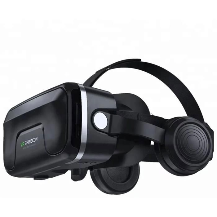 VR glasses, 3D virtual reality, integrated headset, compatible with 4.7 to 7.2-inch smartphones, HD image quality, black