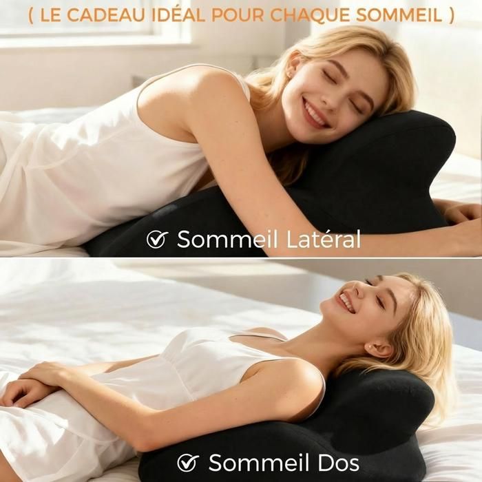 Cuscino ergonomico con angolazione perfetta di 27°, cuscino multifunzionale regolabile in memory foam (nero)