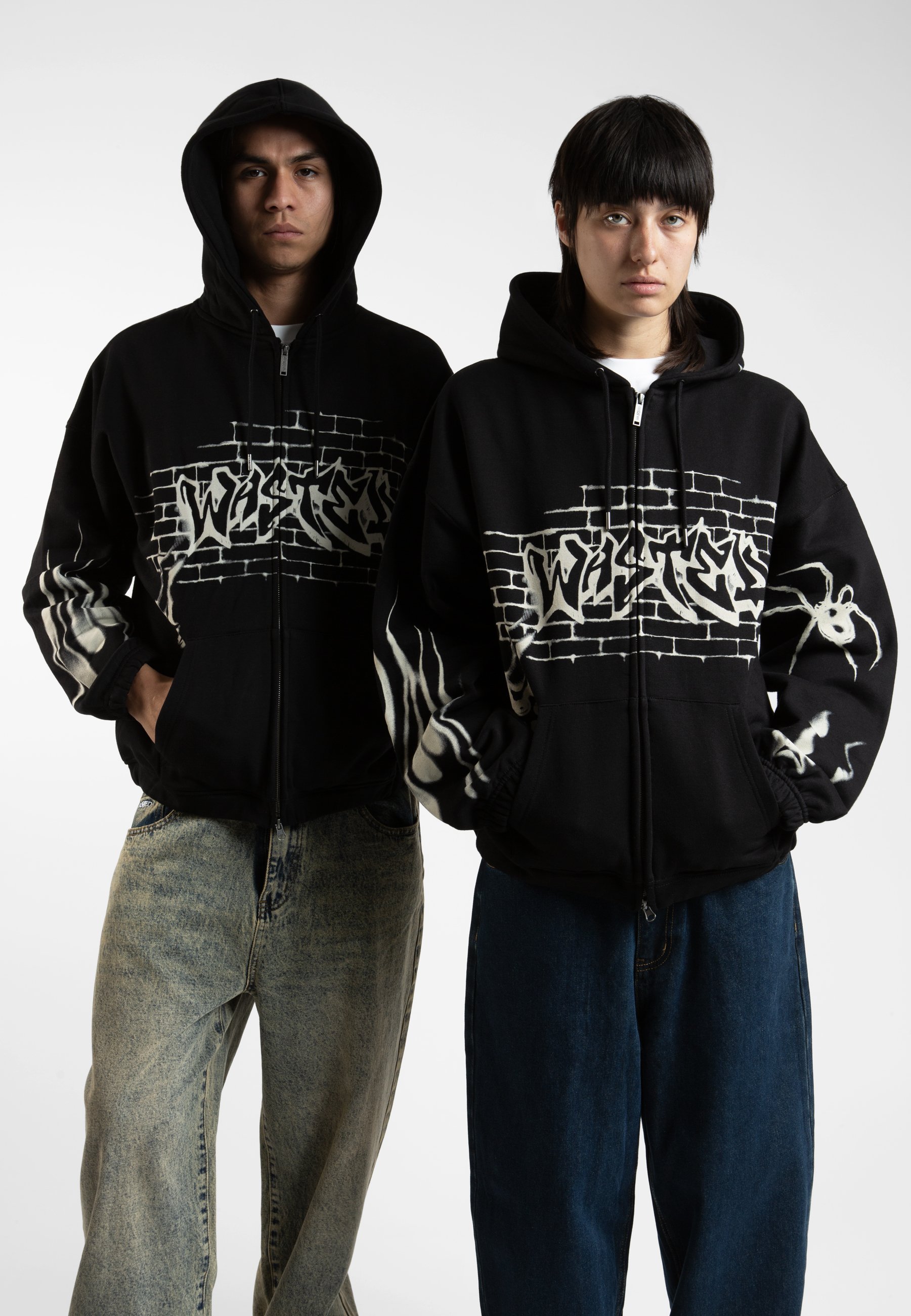Wasted Paris UNISEX - Sweatshirt met rits - zwart