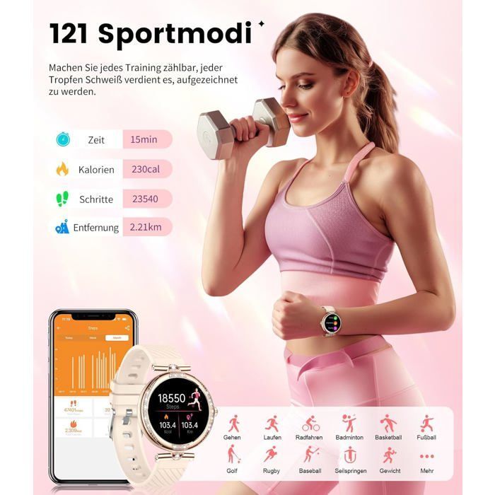 Montre Connectée Femme 1,19