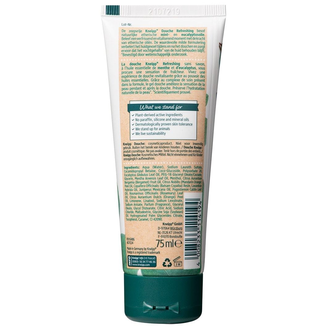 Kneipp Mini gel za tuširanje Osvježavajuća menta i eukaliptus - 75 ml