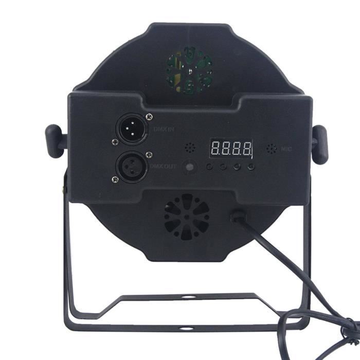 Kit com 4 luzes de LED para festa, 18x3W RGB, DJ, festa, PAR 64, DMX