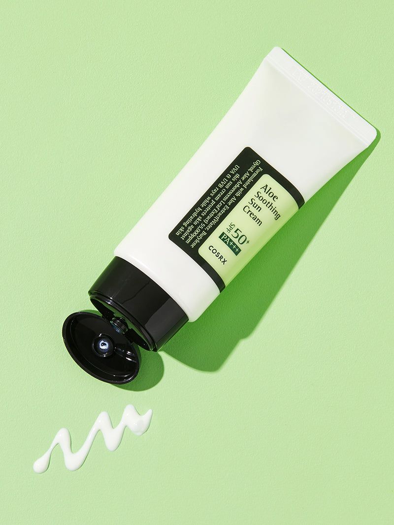 Upokojujúci opaľovací krém s aloe vera SPF50 Ochrana tváre