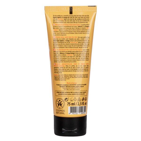 Gommage visage délicat abricot et mangue de Organic Shop<br>90 g