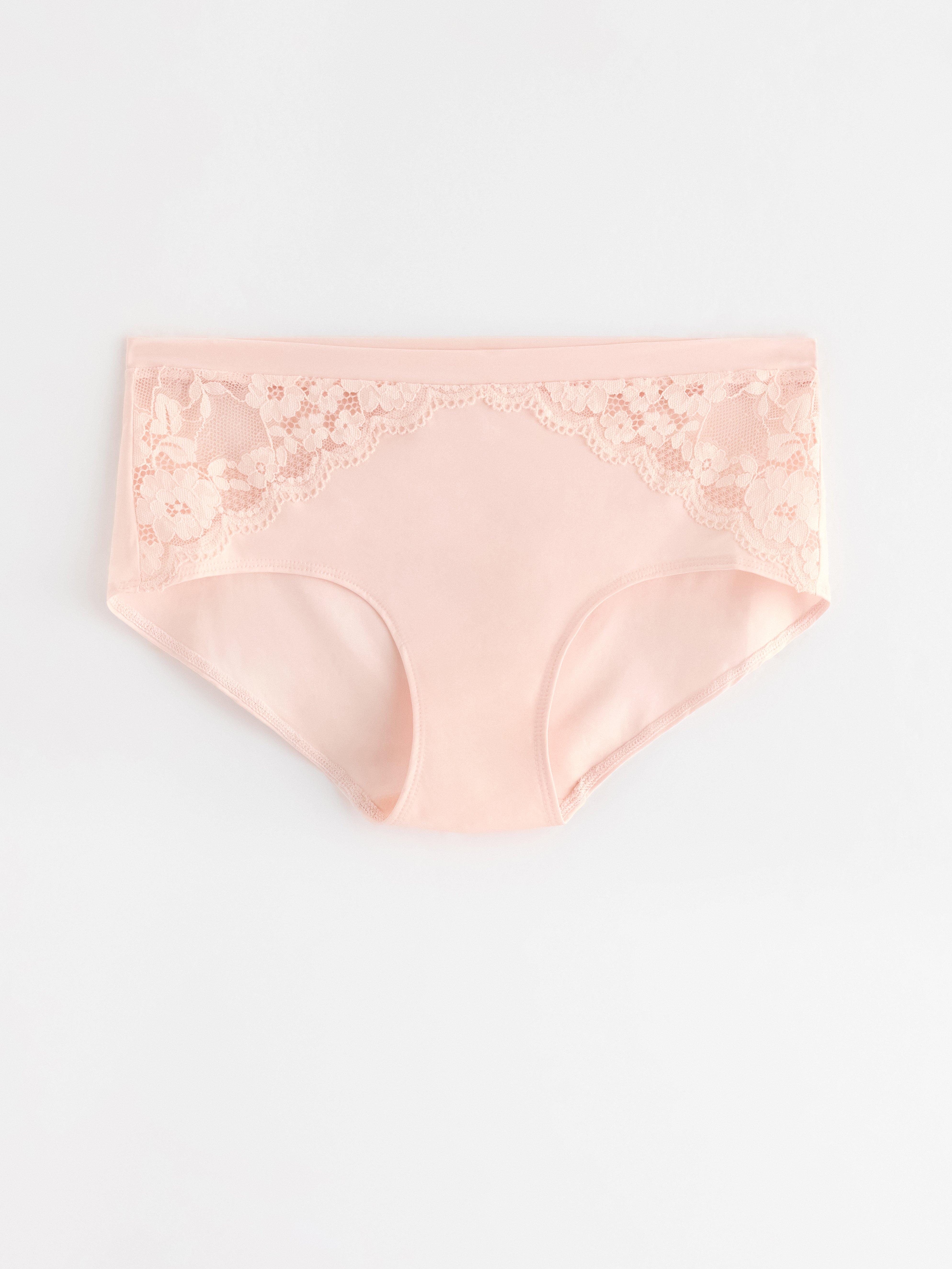 Truser med normal høy midje, lang rosa