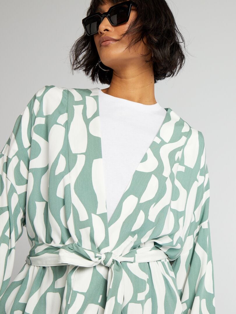 Langer Kimono - GRÜN