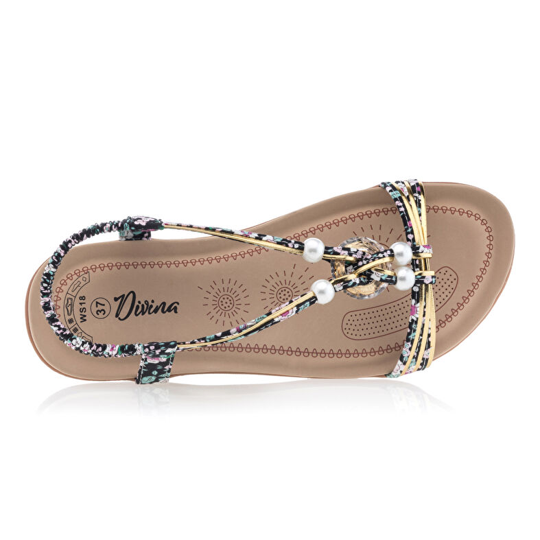 Sandalias negras para mujer / Zapatos de punta abierta