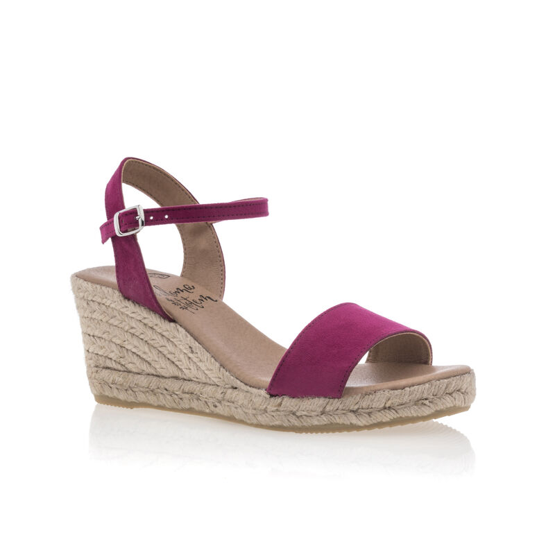 Roze espadrilles voor dames met touwzolen