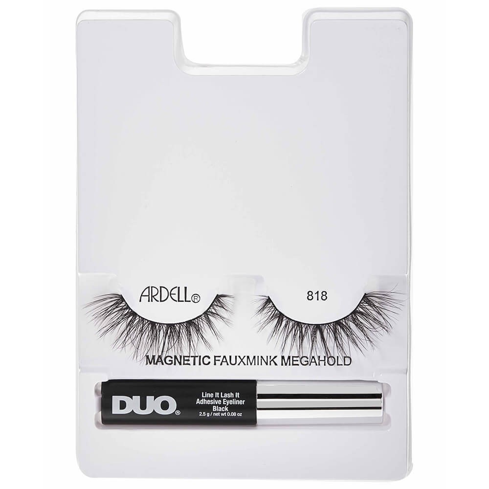 Ardell Faux-cils magnétiques MegaHold Faux Mink 818 Ardell et Colle Eyeliner