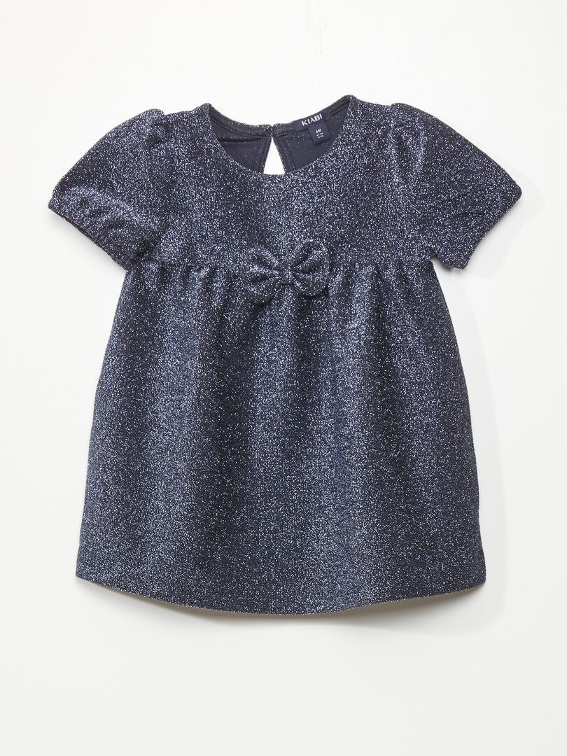 Vestido de malha macia - AZUL