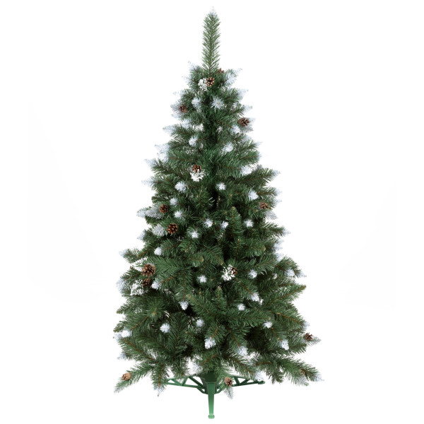 Sztuczna choinka 120 cm sosna ośnieżona z szyszkami drzewko