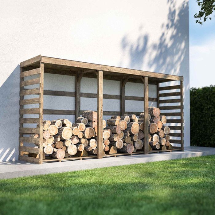 XXL-Holzlager aus Holz, 356 x 82 x 174 cm