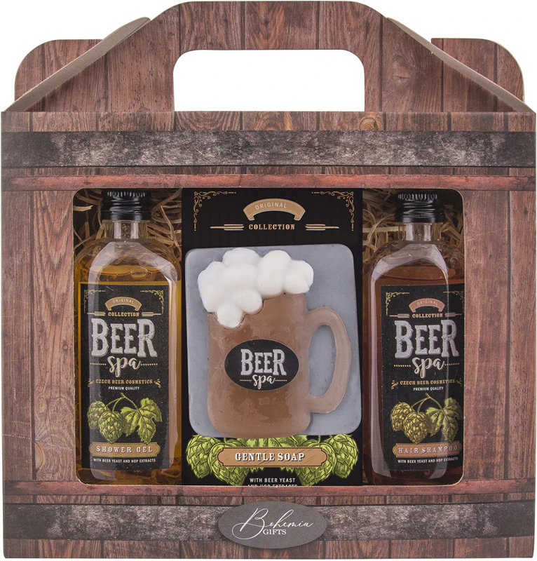 Conjunto de Presente Bohemia Gifts & Cosmetics Beer Spa para Corpo e Cabelo Masculino