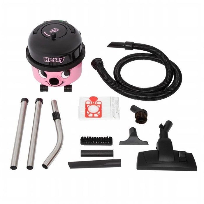 Aspiradora de bote - Numatic - Hetty Compact HET 160-11 - 620 vatios - Rosa - Con bolsa