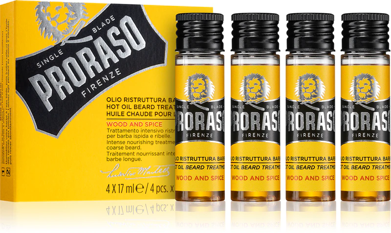 Proraso Wood and Spice Hot Set Tratamento Intensivo com Óleo para Barbas Resistentes