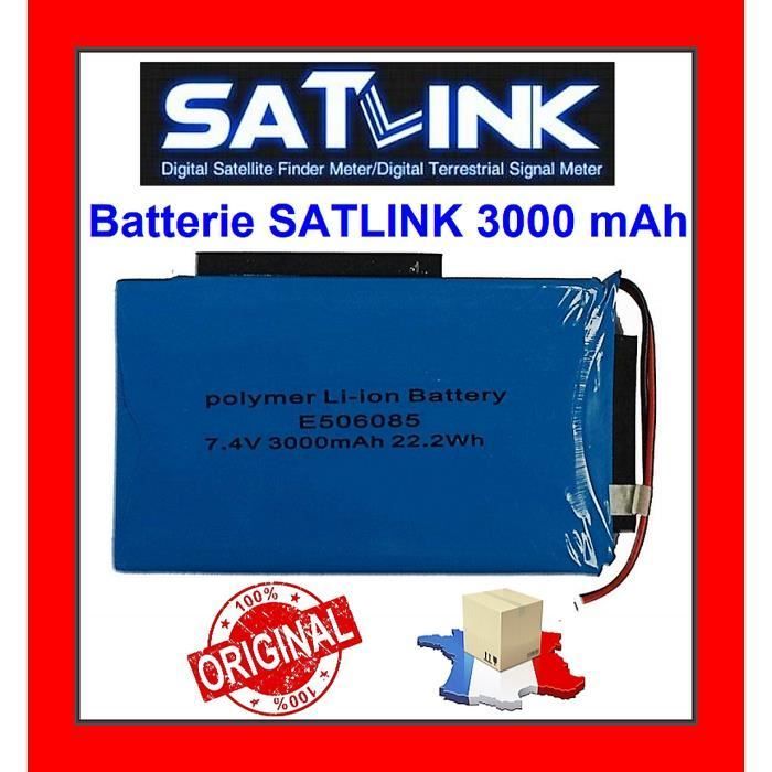 Battery - SATLINK - WS6902/WS6912/WS6909/WS6918/WS6922 - 7.4V - 3000mAh - Li-Ion Polymer