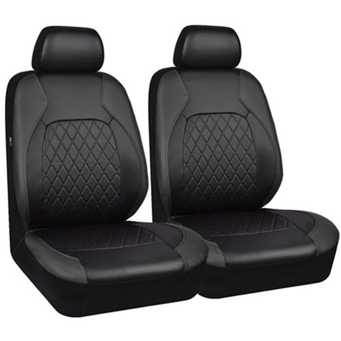 Juego de 2 fundas universales impermeables de cuero sintético PU para asientos delanteros.
