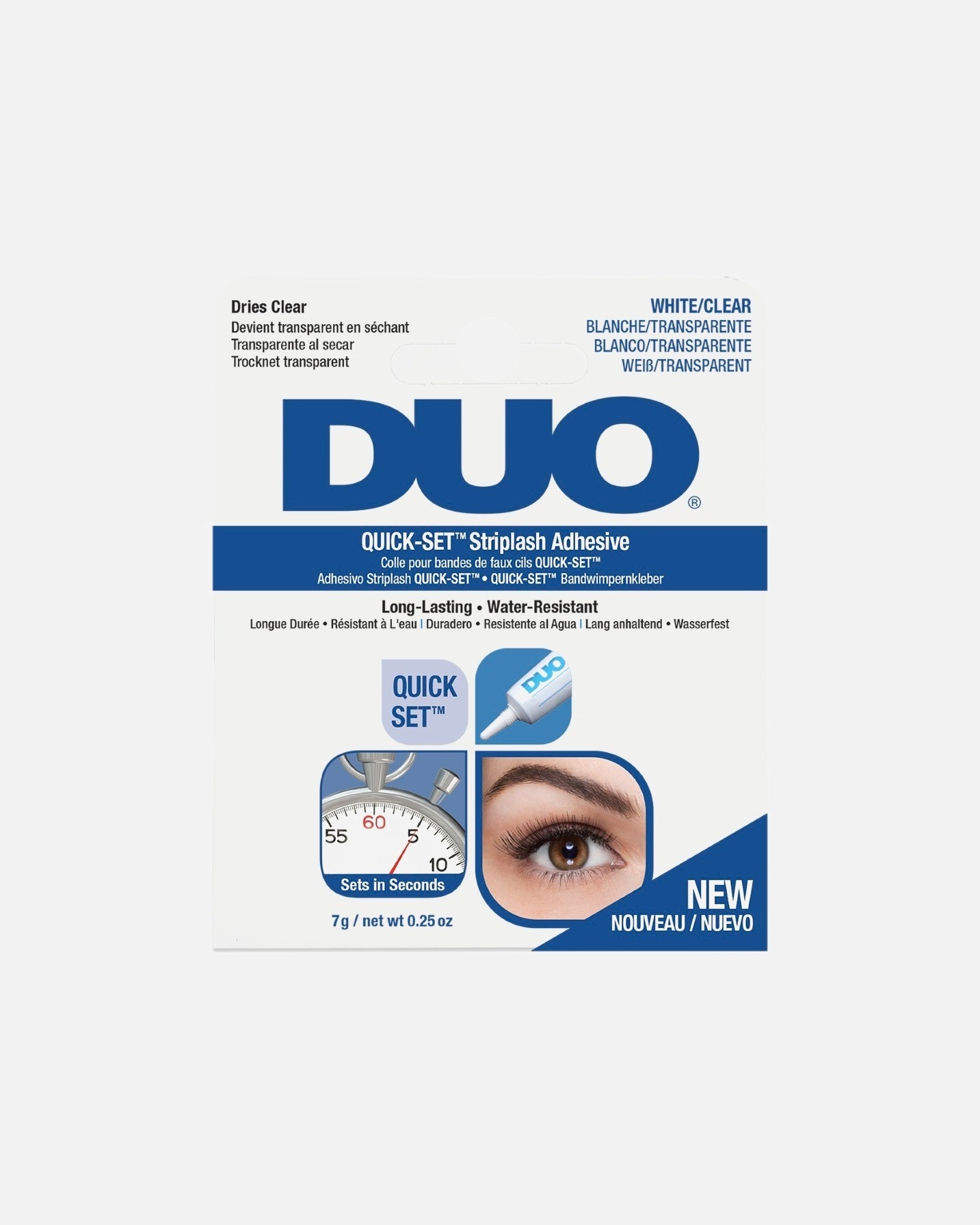 Ardell ljepilo za trepavice Duo Quickset Striplash kremasto bijelo/prozirno - 1 komad