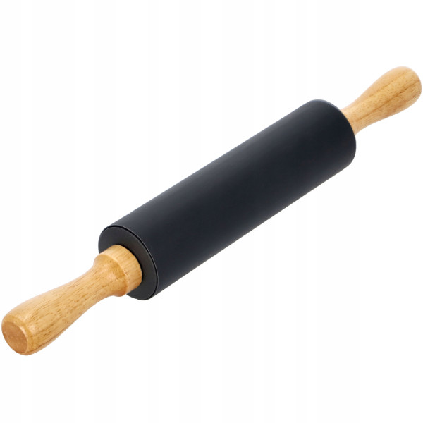 Wałek Silikonowy Do Ciasta Obrotowy Czarny 39 cm