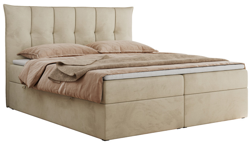 Łóżko kontynentalne PREMIUM 10 120x200 - H3 - Beżowy, welvet