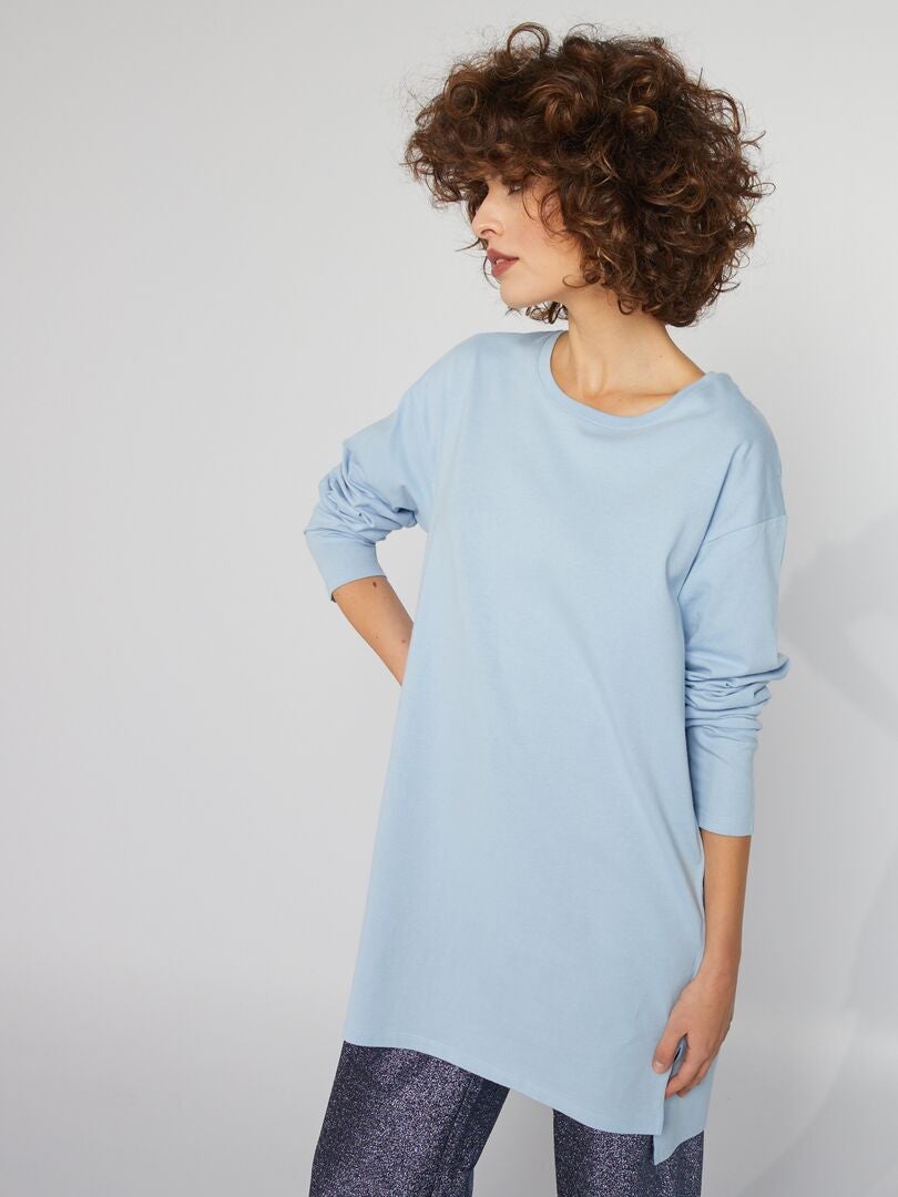 Camiseta comprida - AZUL