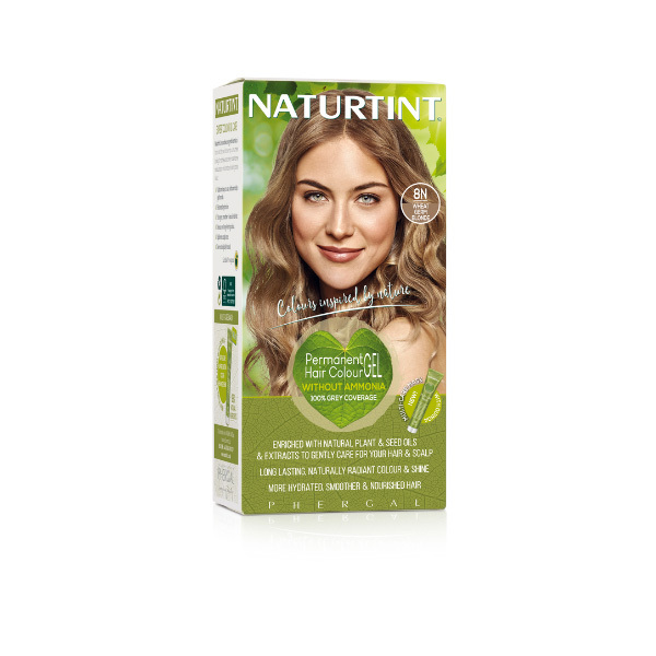 Naturtint permanentní gelová barva na vlasy 8N Pšeničně klíčivá blond