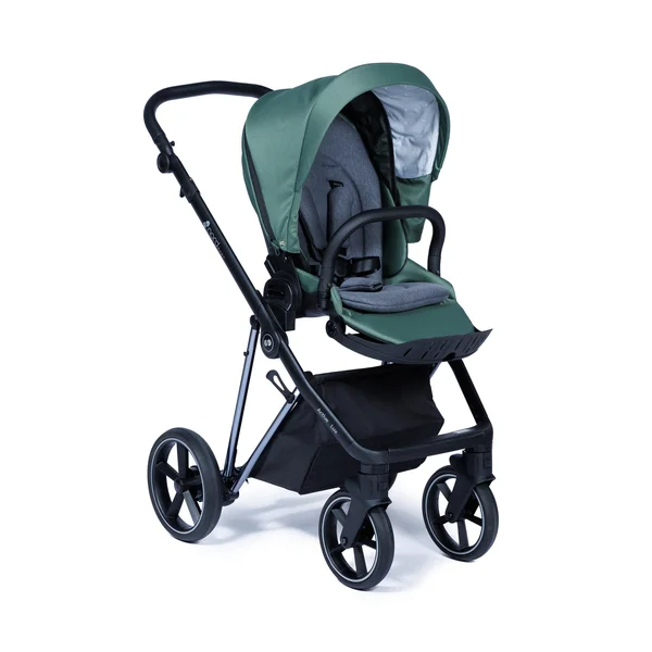 Nordbaby Active Lux barnvagnsset djungelgrön, kromram