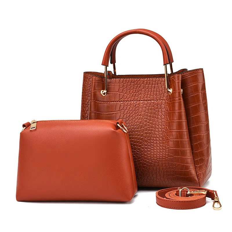 Sac seau rétro en alligator avec motif crocodile, sac bandoulière décontracté, sac à main femme en polyuréthane style crocodile