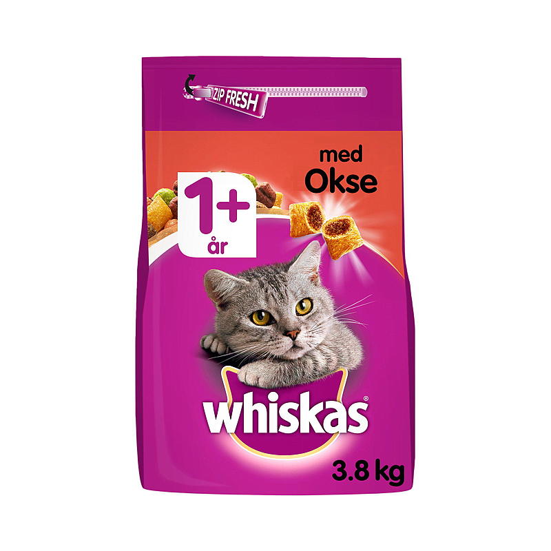Mars Kattefoder 3,8 kg Oksekød Whiskas
