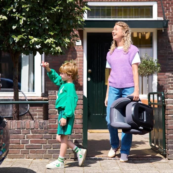Seggiolino auto BEBECONFORT ROAD FIX i-Size, Gruppo 2/3, Isofix, rialzo, da 3,5 a 10/12 anni, 100-150 cm, 15-36 kg, nero fumé