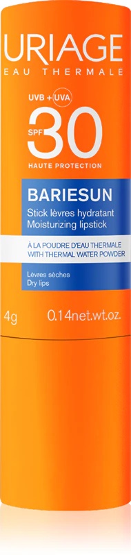 Uriage Bariésun lūpų dažai SPF 30 apsauginis lūpų balzamas SPF 30
