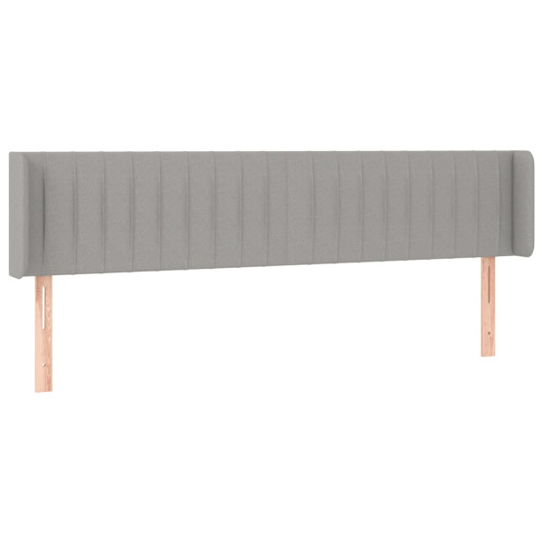 Wezgłowie Szary 163 x 16 x 78/88 cm Tkanina vidaXL