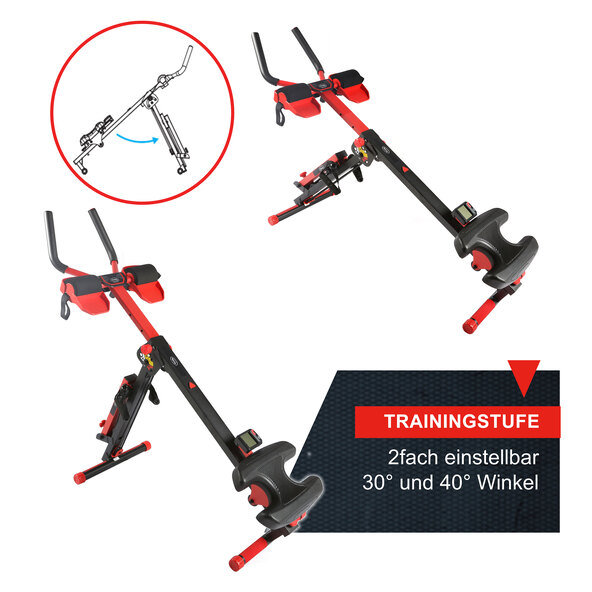 Dispozitiv de antrenament multifuncțional AB Rowing cu benzi elastice