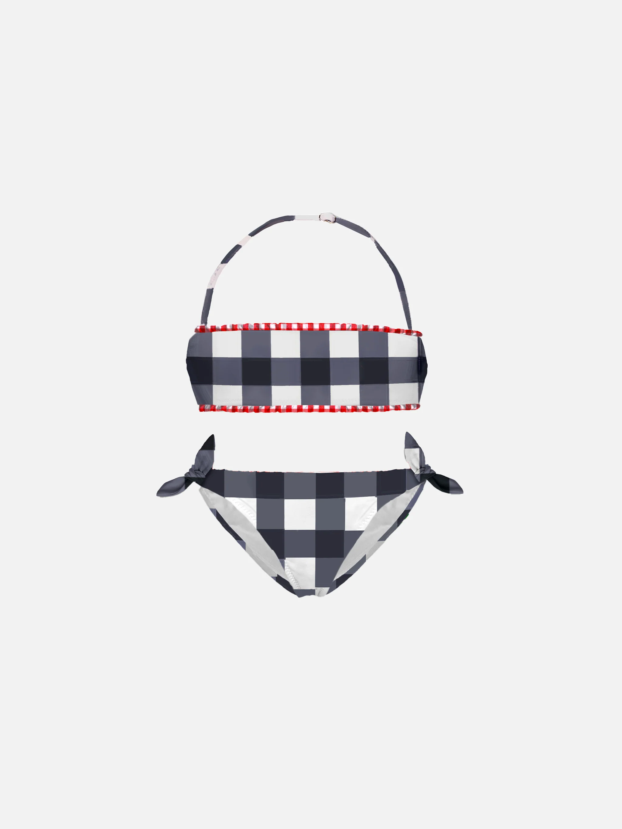Bikini da bambina met een bralette print vichy