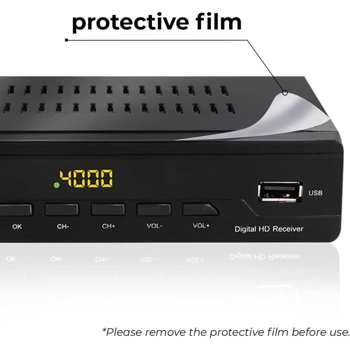 LEYF PA-2211 Digitale terrestrische televisie (DTT) decoder, Full HD 1080p, gratis te ontvangen kanalen, DVB-T2, DTT-tuner