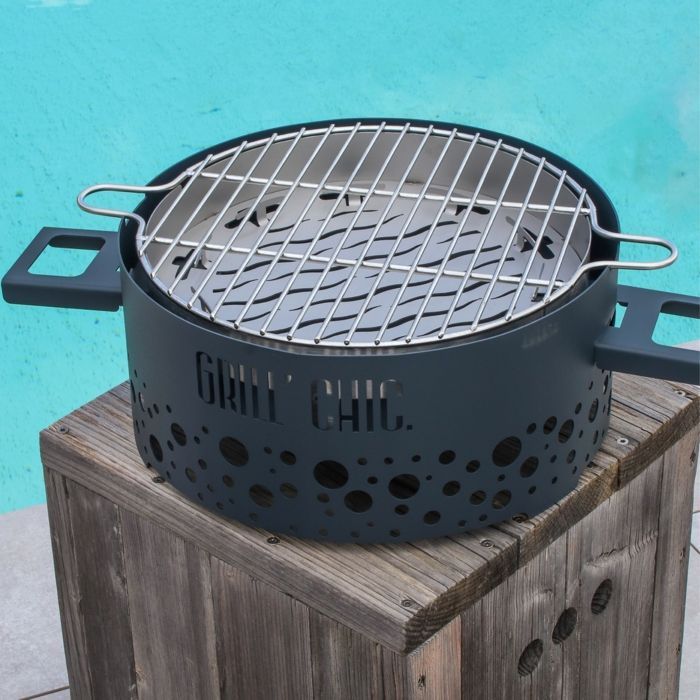 Ptit Grill antracietgrijze stalen barbecue