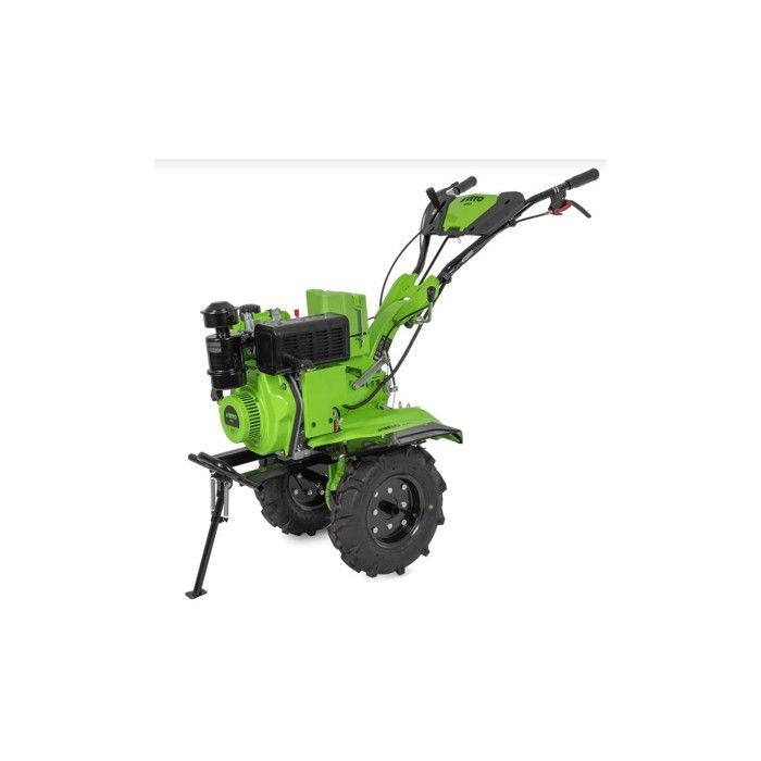 Motobineuse Diesel Moteur 4T 7 CV 246 cm3 Motoculteur avec fraises et butteur Démarrage électrique VITO