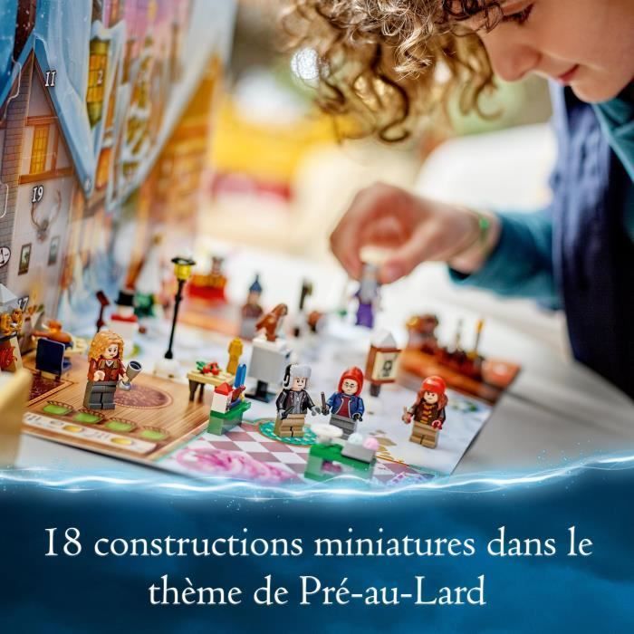 LEGO® Harry Potter 76418 Le Calendrier de l’Avent 2023, avec 24 Cadeaux dont 6 Minifigurines du Village de Pré-au-Lard, Cadeau Noël