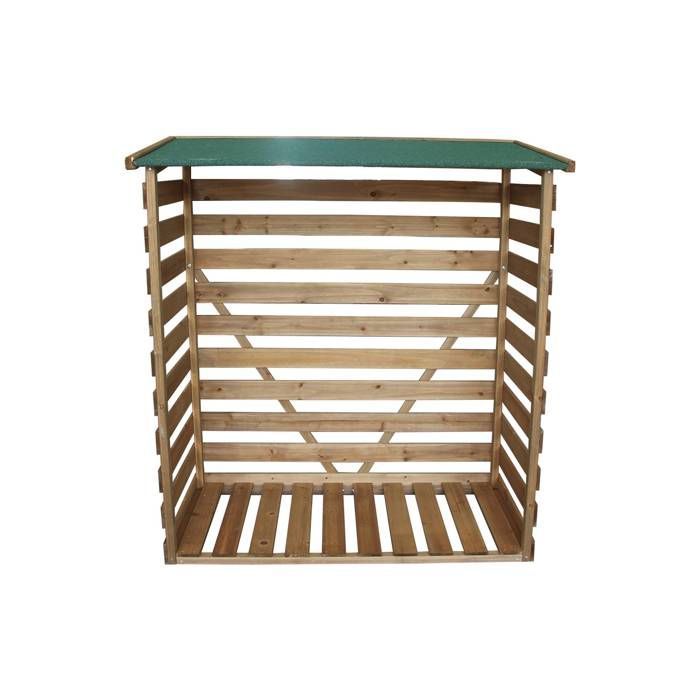 Estantería de madera M MCombo con panel trasero para chimenea exterior 1200, refugio de madera con cubierta impermeable (natural)