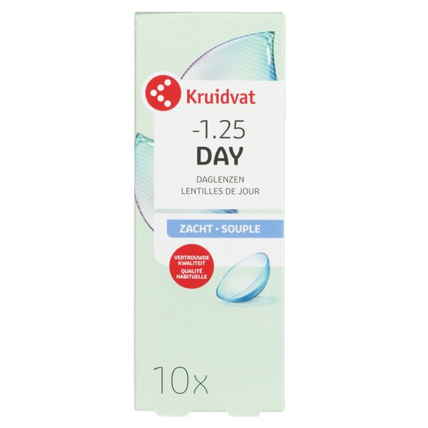 Kruidvat Opticare -1.25 Soft Daily Lenses<br>Medical device - 10 pieces