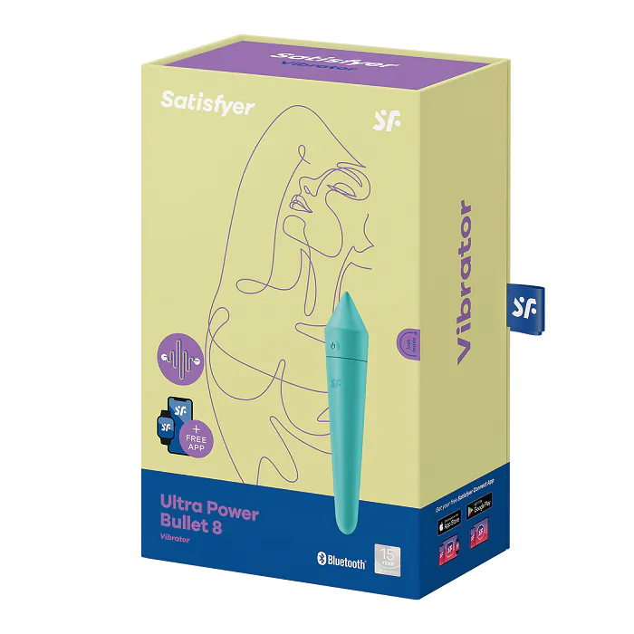 Satisfyer Masażer Ultra Power Bullet 8 Connect App Turquoise