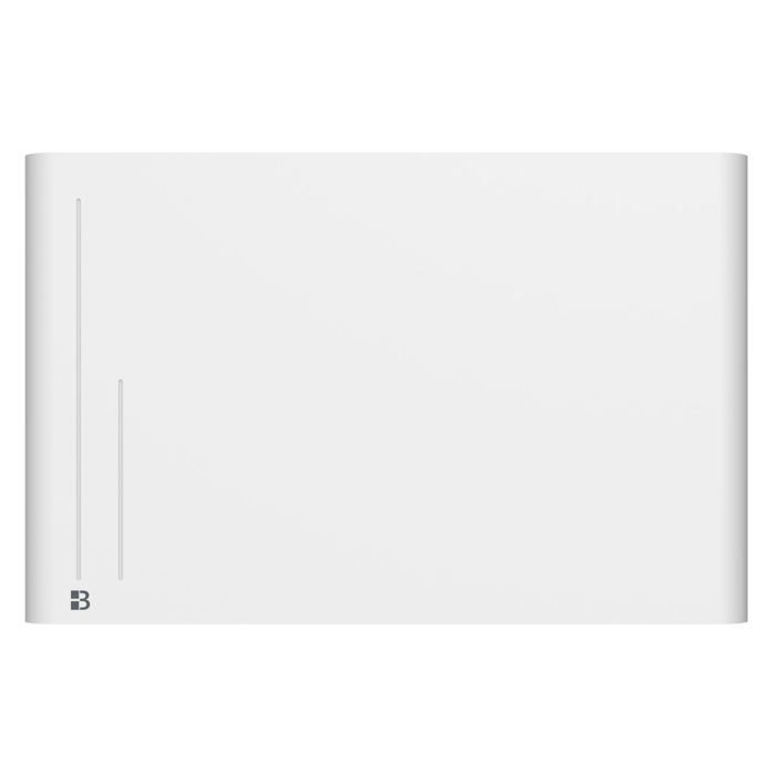 Fixed ceramic dry inertia electric radiator - BESTHERM - ALBA 1500W - horizontal white